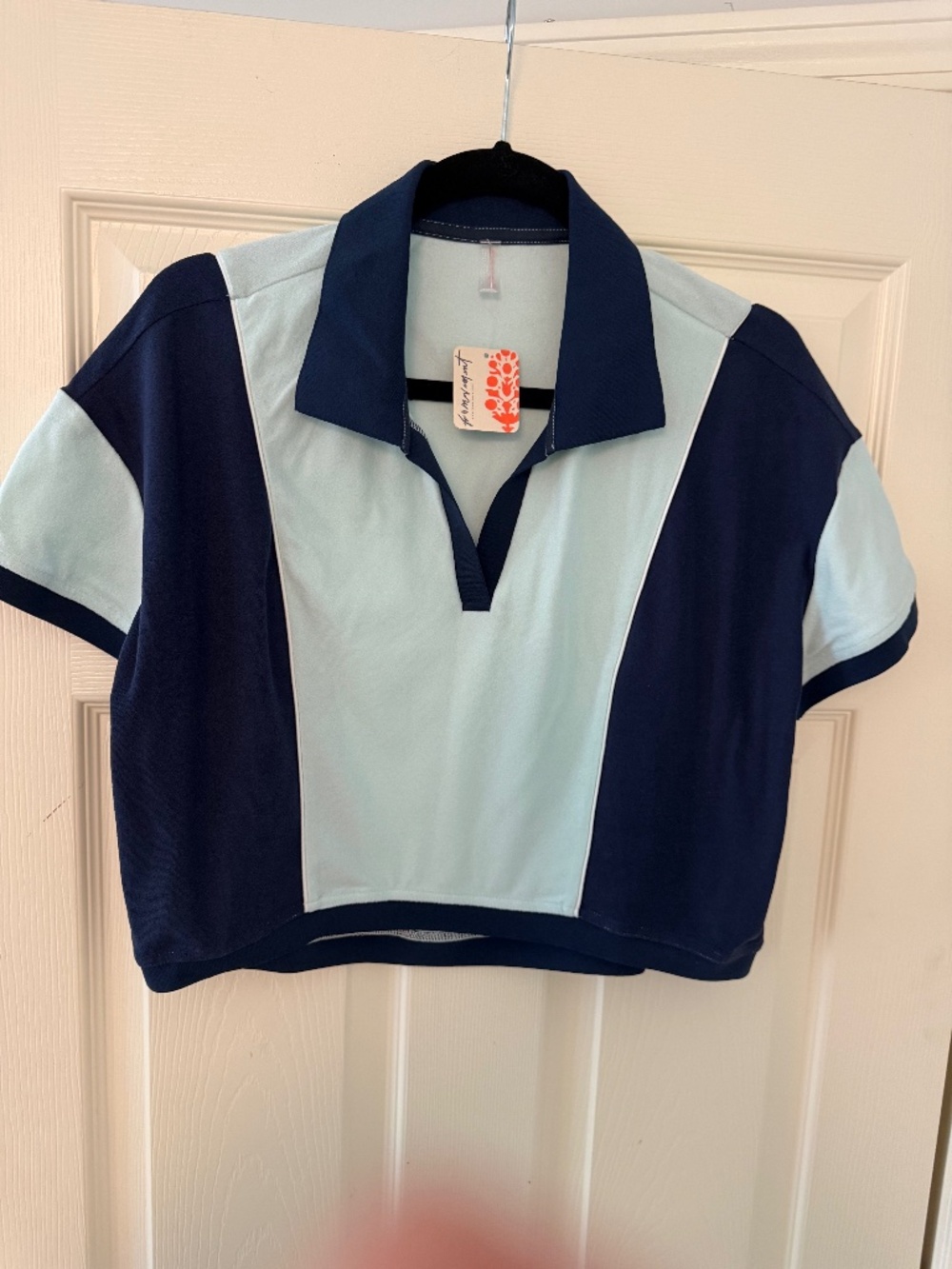 Free People Shirt - Hall of Fame Crystal Waters Polo Top NWT